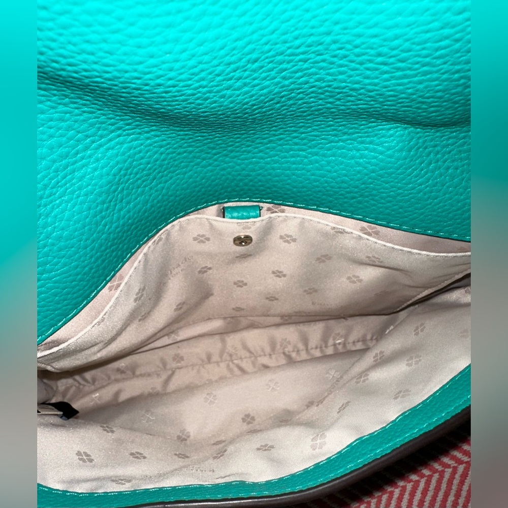 Kate Spade sea foam green soft leather crossbody purse. - Picture 2 of 2